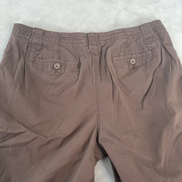 St Johns Bay Womens Shorts 18W Plus Brown Zip Fly Pockets Casual BRO26E - Picture 7 of 10